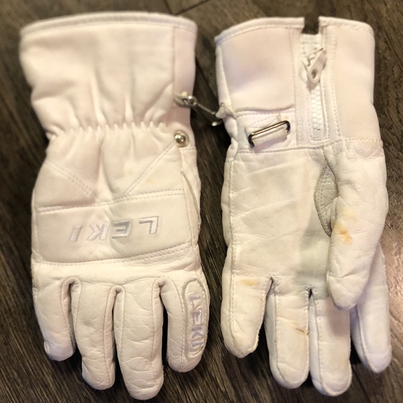 Leather ski gloves size 7.5 - Picture 2 of 4